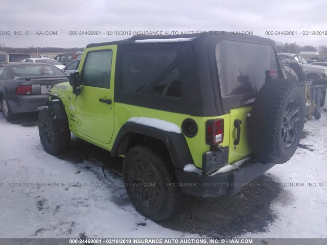 1C4AJWAG6HL504482 - 2017 JEEP WRANGLER SPORT GREEN photo 3