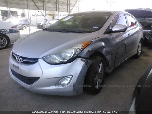 KMHDH4AE0DU540471 - 2013 HYUNDAI ELANTRA GLS/LIMITED SILVER photo 2