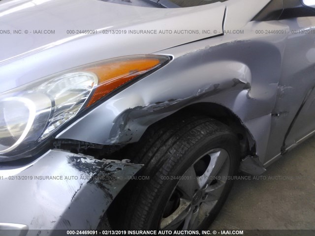 KMHDH4AE0DU540471 - 2013 HYUNDAI ELANTRA GLS/LIMITED SILVER photo 6