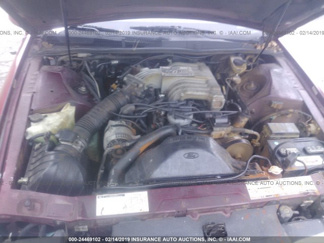 1FAPP62T6PH210334 - 1993 FORD THUNDERBIRD LX BURGUNDY photo 10