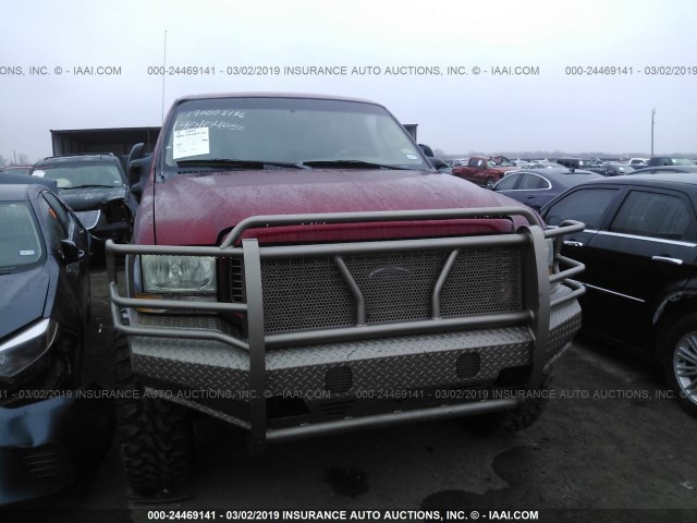 1FMSU45P64ED76667 - 2004 FORD EXCURSION EDDIE BAUER RED photo 6