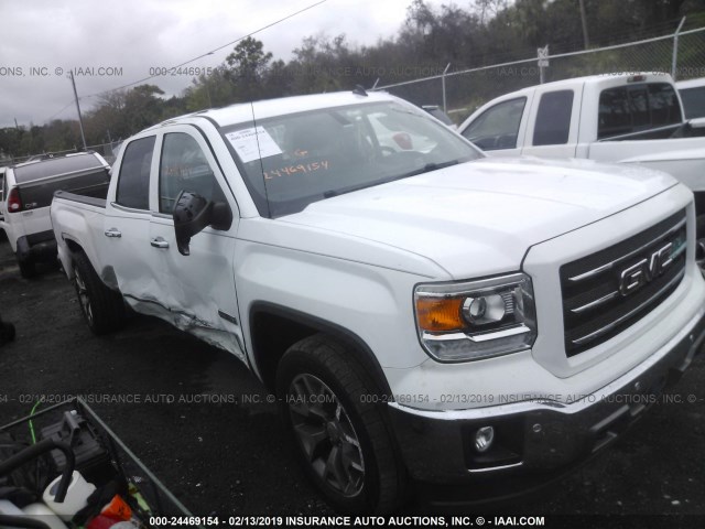 1GTV2VEC4EZ197547 - 2014 GMC SIERRA K1500 SLT WHITE photo 1