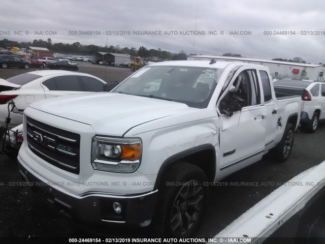 1GTV2VEC4EZ197547 - 2014 GMC SIERRA K1500 SLT WHITE photo 2