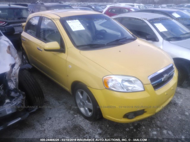 KL1TG56688B168591 - 2008 CHEVROLET AVEO LT YELLOW photo 1