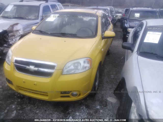 KL1TG56688B168591 - 2008 CHEVROLET AVEO LT YELLOW photo 2