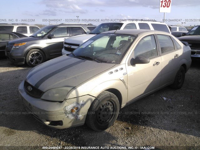 1FAFP34N87W245994 - 2007 FORD FOCUS ZX4/S/SE/SES TAN photo 2