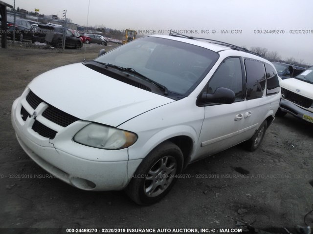 2D4GP44LX4R501448 - 2004 DODGE GRAND CARAVAN SXT WHITE photo 2