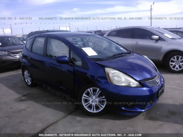 JHMGE8H51BC016559 - 2011 HONDA FIT SPORT BLUE photo 1