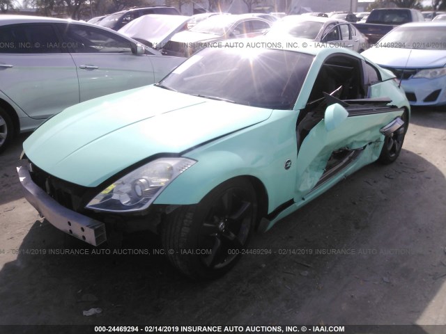 JN1AZ34D56M303031 - 2006 NISSAN 350Z COUPE GREEN photo 2