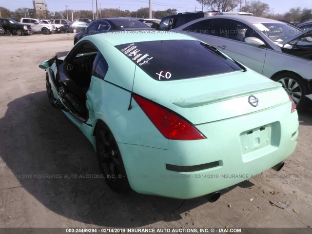 JN1AZ34D56M303031 - 2006 NISSAN 350Z COUPE GREEN photo 3