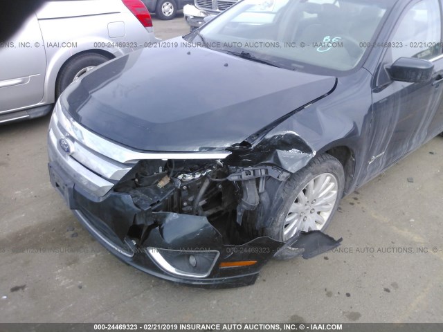 3FADP0L35AR280086 - 2010 FORD FUSION HYBRID GRAY photo 6