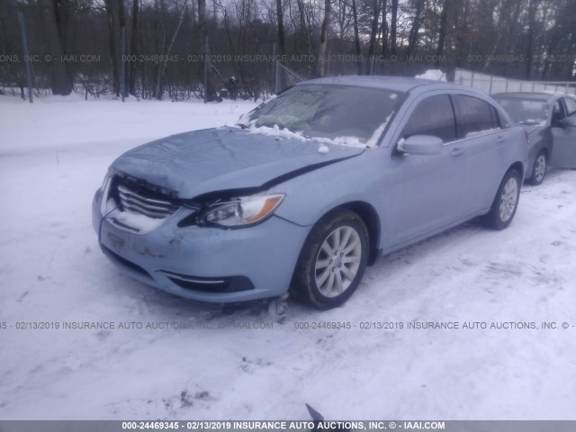 1C3CCBBB2DN570352 - 2013 CHRYSLER 200 TOURING Light Blue photo 2