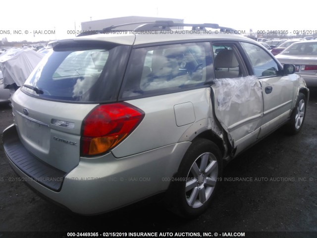 4S4BP61CX77322173 - 2007 SUBARU LEGACY OUTBACK 2.5I BEIGE photo 4