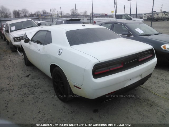 2C3CDZAG0FH833811 - 2015 DODGE CHALLENGER SXT WHITE photo 3