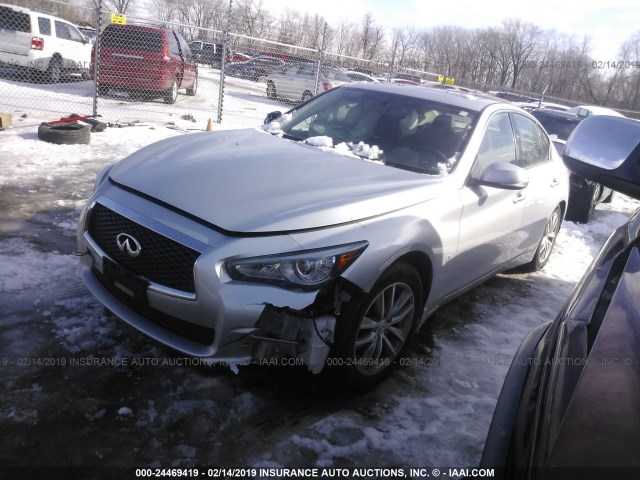 JN1BV7AR5FM397287 - 2015 INFINITI Q50 PREMIUM/SPORT SILVER photo 2