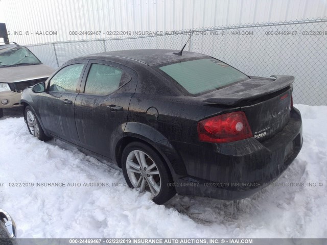 1B3BD1FGXBN523220 - 2011 DODGE AVENGER MAINSTREET BLACK photo 3