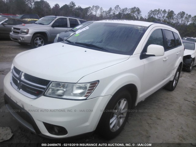 3C4PDCBG7FT524823 - 2015 DODGE JOURNEY SXT WHITE photo 2