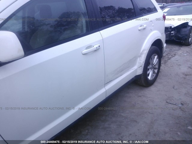 3C4PDCBG7FT524823 - 2015 DODGE JOURNEY SXT WHITE photo 6