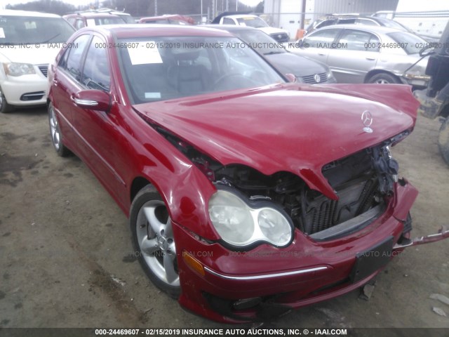 WDBRF52H86F729082 - 2006 MERCEDES-BENZ C GENERATION 2006 230 RED photo 1