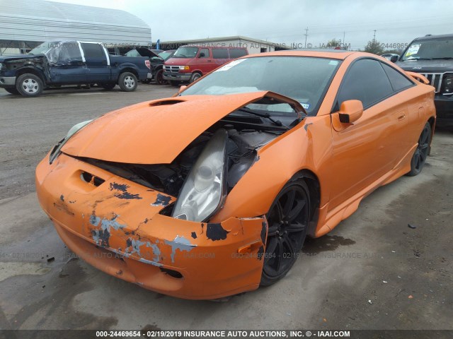 JTDDR32T7Y0042502 - 2000 TOYOTA CELICA GT ORANGE photo 2