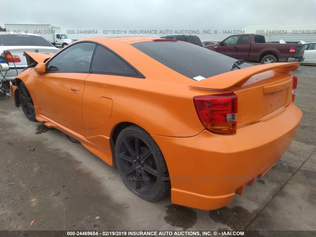 JTDDR32T7Y0042502 - 2000 TOYOTA CELICA GT ORANGE photo 3