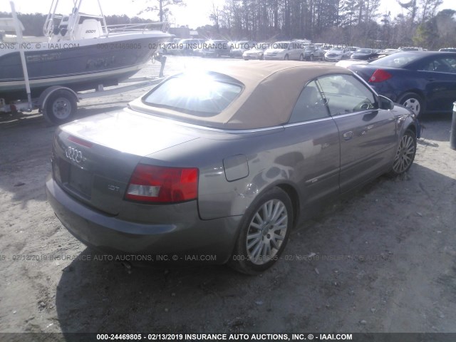 WAUAC48H95K015828 - 2005 AUDI A4 1.8 CABRIOLET BROWN photo 4