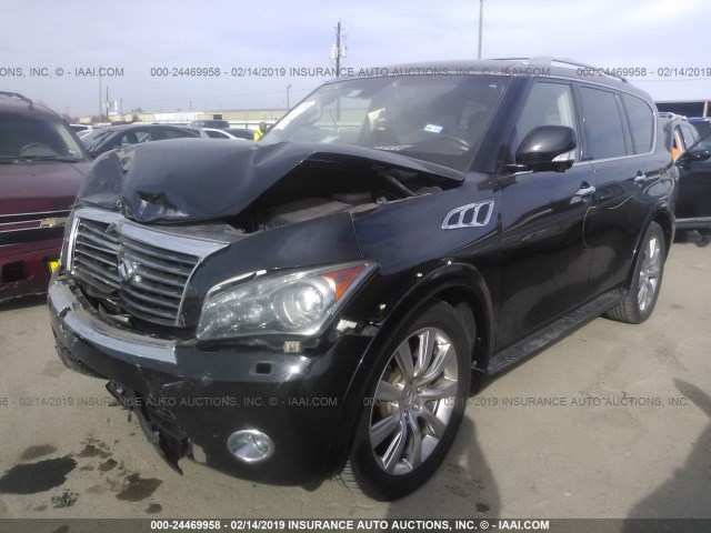 JN8AZ2ND8C9716201 - 2012 INFINITI QX56 BLACK photo 2