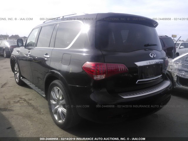 JN8AZ2ND8C9716201 - 2012 INFINITI QX56 BLACK photo 3