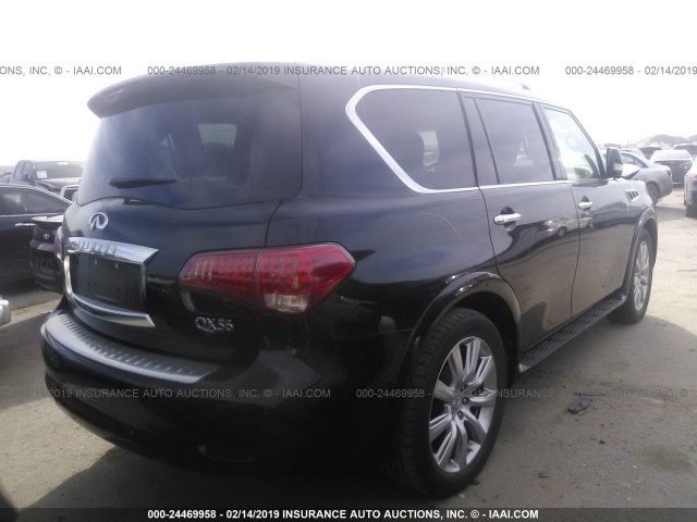 JN8AZ2ND8C9716201 - 2012 INFINITI QX56 BLACK photo 4