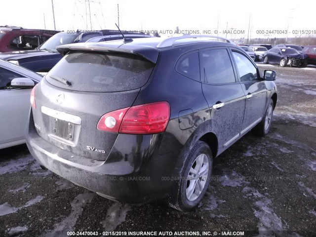 JN8AS5MV0CW396115 - 2012 NISSAN ROGUE S/SV BLACK photo 4