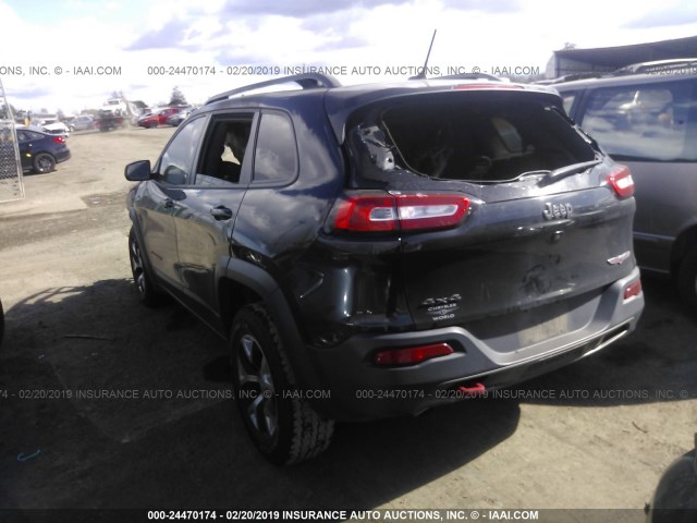 1C4PJMBB2FW593562 - 2015 JEEP CHEROKEE TRAILHAWK 黑色 照片 3