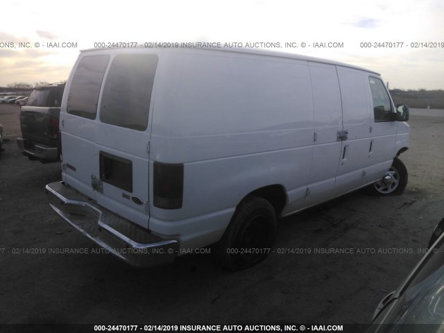 1FTNE1EW0ADA34301 - 2010 FORD ECONOLINE E150 VAN WHITE photo 4