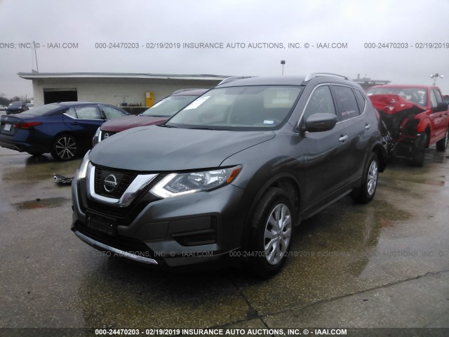 JN8AT2MV8HW276288 - 2017 NISSAN ROGUE S/SL/SV GRAY photo 2