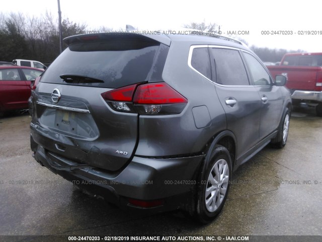 JN8AT2MV8HW276288 - 2017 NISSAN ROGUE S/SL/SV GRAY photo 4