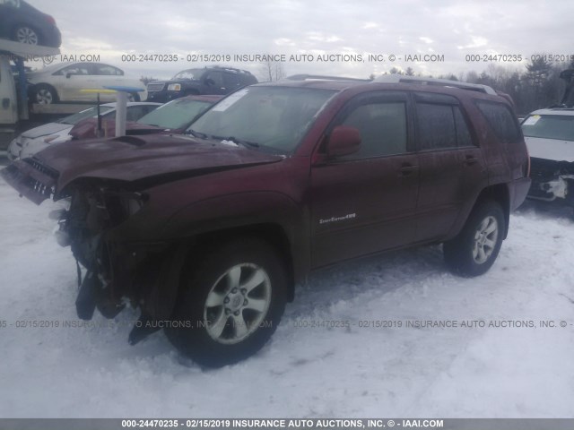 JTEBU14R458046463 - 2005 TOYOTA 4RUNNER SR5/SPORT BURGUNDY photo 2