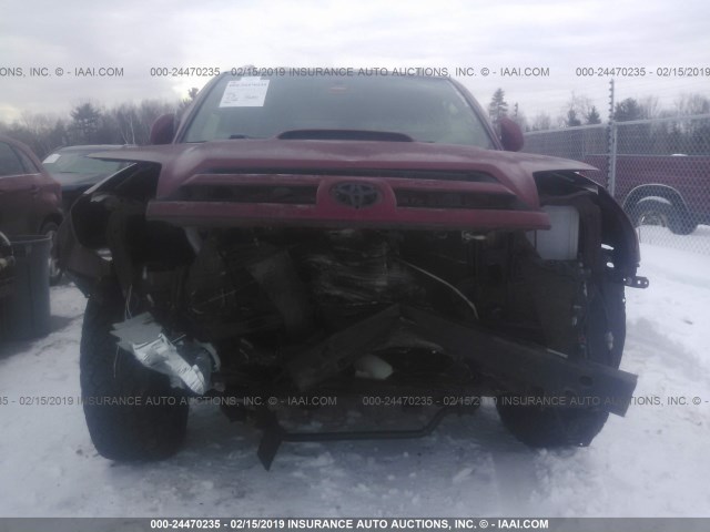 JTEBU14R458046463 - 2005 TOYOTA 4RUNNER SR5/SPORT BURGUNDY photo 6