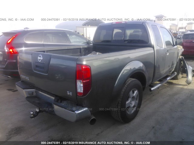 1N6AD06U46C444778 - 2006 NISSAN FRONTIER KING CAB LE/SE/OFF ROAD GRAY photo 4