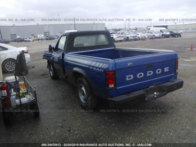 1B7FL69X9LS637143 - 1990 DODGE DAKOTA SPORT BLUE photo 3