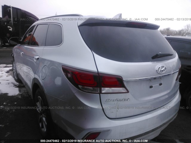 KM8SNDHF3HU186739 - 2017 HYUNDAI SANTA FE SE/LIMITED SILVER photo 3