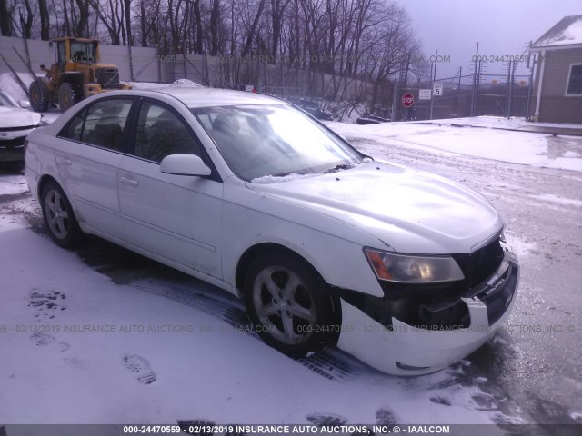 5NPEU46F87H185196 - 2007 HYUNDAI SONATA SE/LIMITED WHITE photo 1