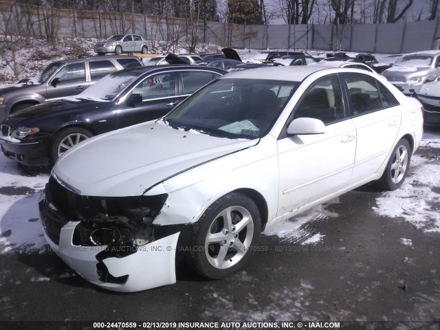 5NPEU46F87H185196 - 2007 HYUNDAI SONATA SE/LIMITED WHITE photo 2