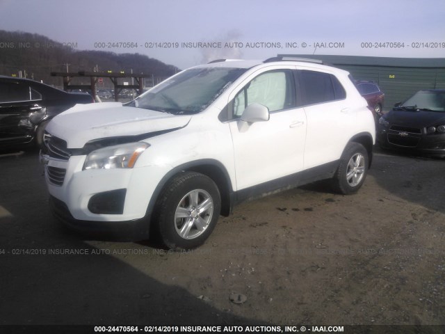 3GNCJPSB1GL228482 - 2016 CHEVROLET TRAX 1LT WHITE photo 2