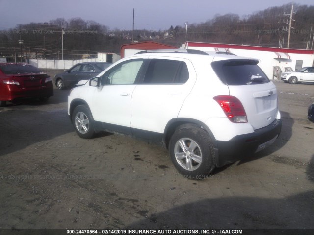 3GNCJPSB1GL228482 - 2016 CHEVROLET TRAX 1LT WHITE photo 3