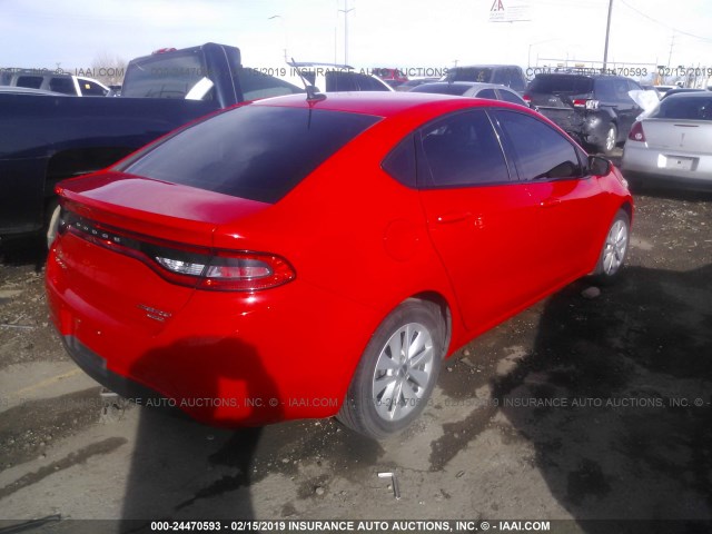 1C3CDFDH8GD680371 - 2016 DODGE DART SE AERO RED photo 4