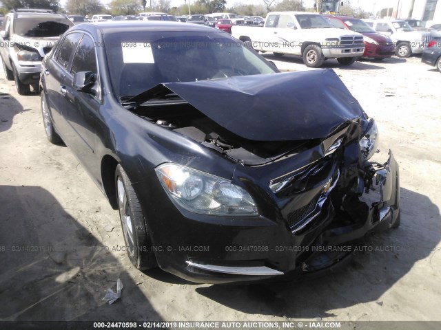 1G1ZC5E02CF309807 - 2012 CHEVROLET MALIBU 1LT BLACK photo 1