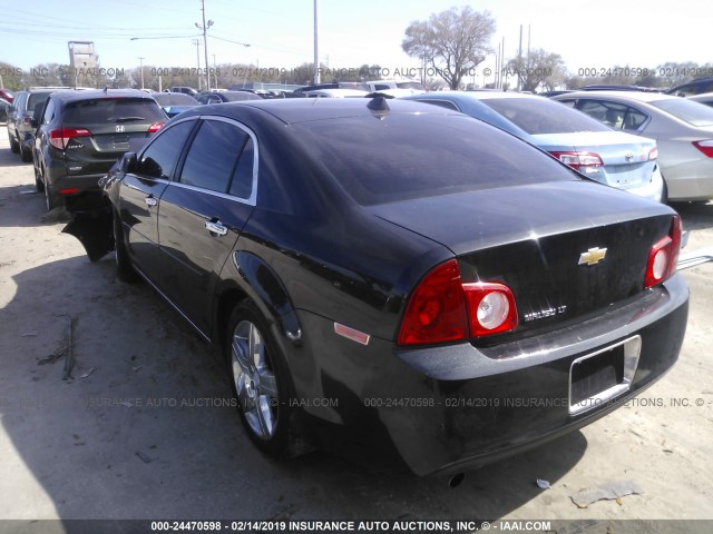 1G1ZC5E02CF309807 - 2012 CHEVROLET MALIBU 1LT BLACK photo 3