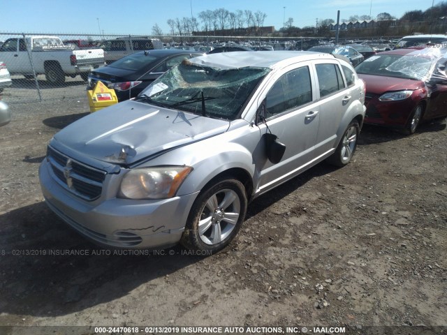 1B3CB4HA2AD661553 - 2010 DODGE CALIBER SXT SILVER photo 2