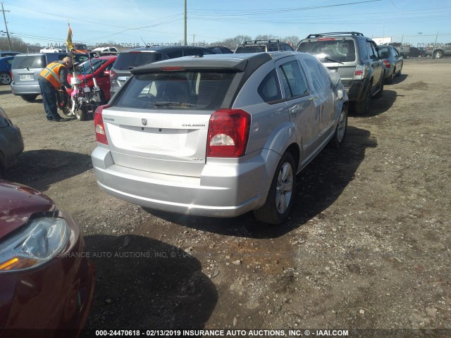 1B3CB4HA2AD661553 - 2010 DODGE CALIBER SXT SILVER photo 4