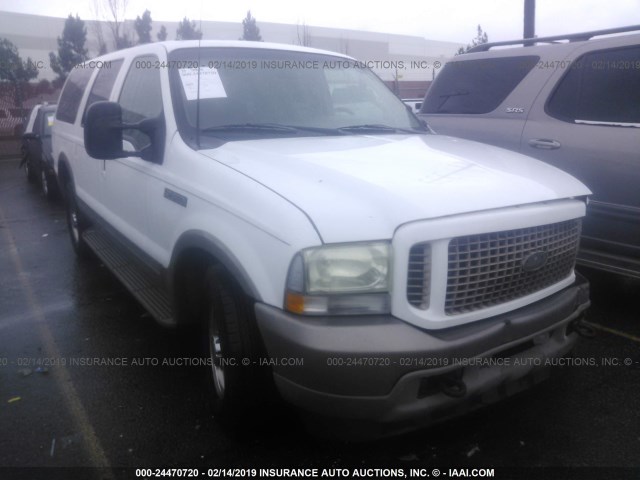 1FMNU44F33EA26563 - 2003 FORD EXCURSION EDDIE BAUER WHITE photo 1