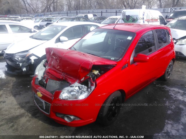 KL1TD6DE8BB122288 - 2011 CHEVROLET AVEO LS/LT RED photo 2